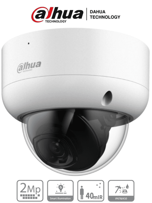 Cámara Domo de 2 Megapíxeles Antivandálica/ 1080p/ Lente 2.8 mm/ 115 Grados de Apertura/ IR de 40 Metros/ Super Adapt/ Protección IK10/ Uso Exterior IP67/ Soporta: HDCVI/TVI/AHD y CVBS