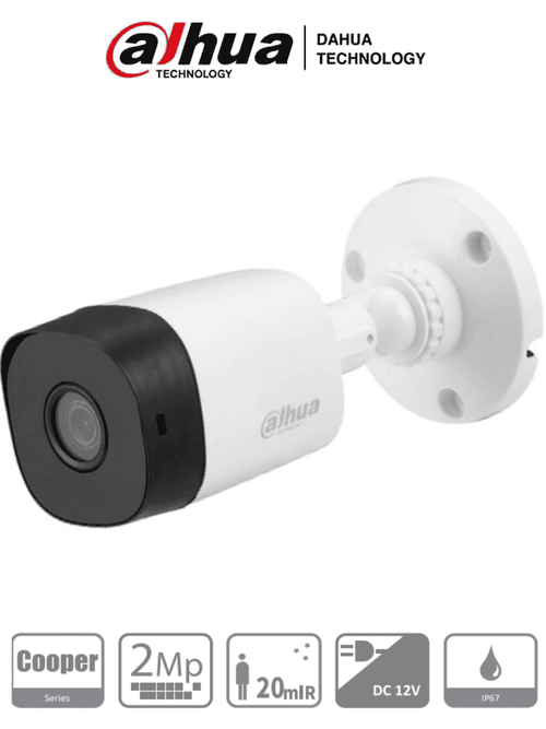 Camara Bullet de 2 Megapixeles/ 1080p/ Lente de 2.8 mm/ 100 Grados de Apertura/ IR de 20 Metros/ IP67