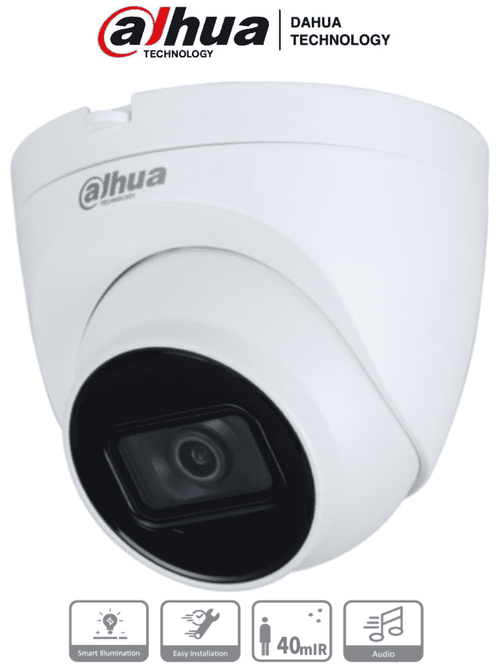 Cámara Domo de 2 Megapíxeles/ 1080p/ Lente de 2.8mm/ 102 Grados de Apertura/ Super Adapt/ IR de 40 Metros/ Microfono Integrado/ Instalación Rapida/ IP67/ DWDR.