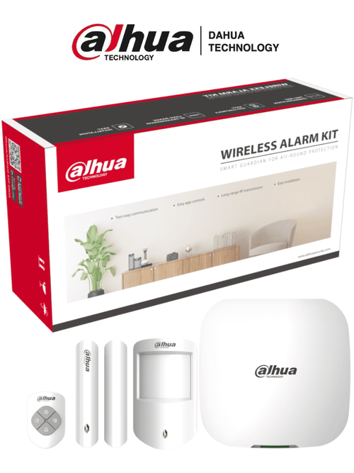 DAHUA DHI-ART-ARC3000H-03-W2 - Kit de Alarma Inalámbrico con Conexión Wifi y Ethernet / Monitoreo por APP / Incluye Panel WiFi Ethernet
